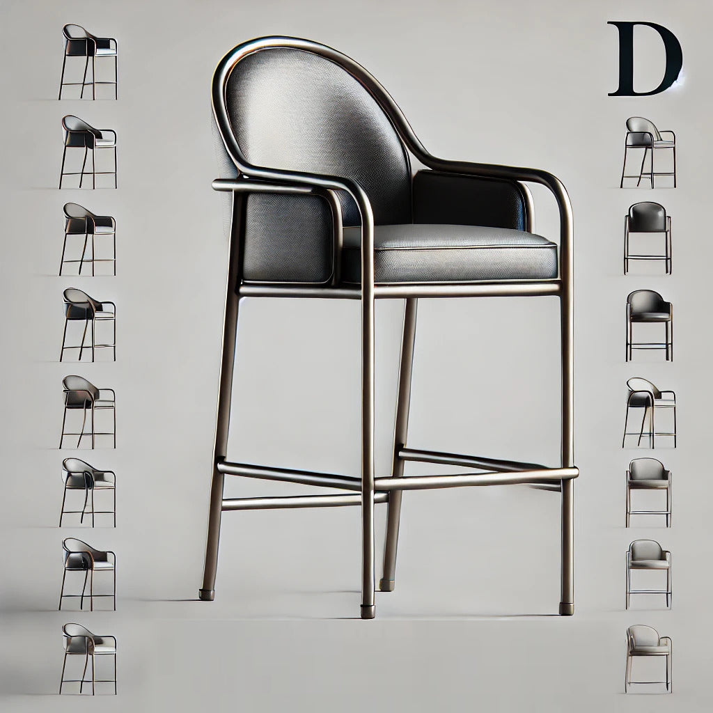 Chairs by MFI with metal frames 
