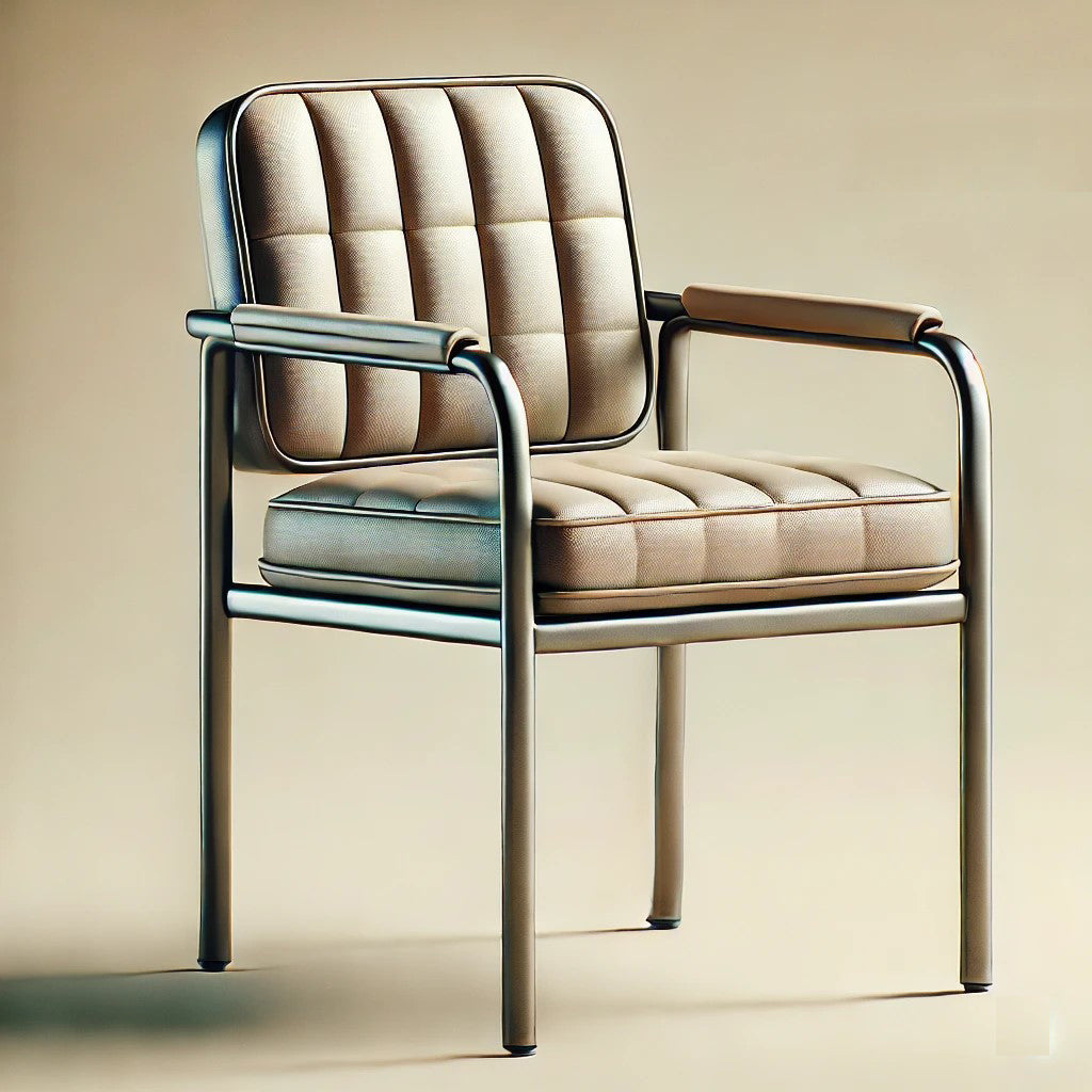 Chairs by MFI with metal frames