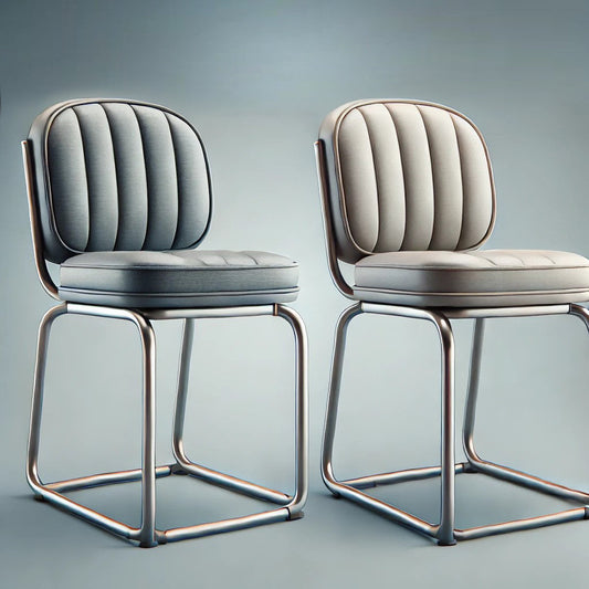 Chairs by MFI with metal frames