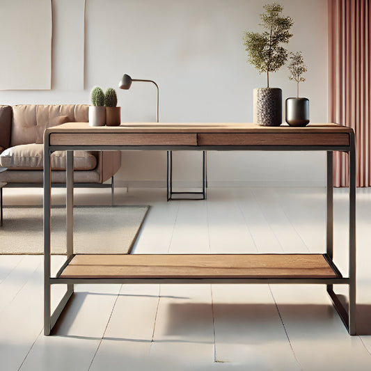 Coffee Tables by MFI with metal frames wood and resin work