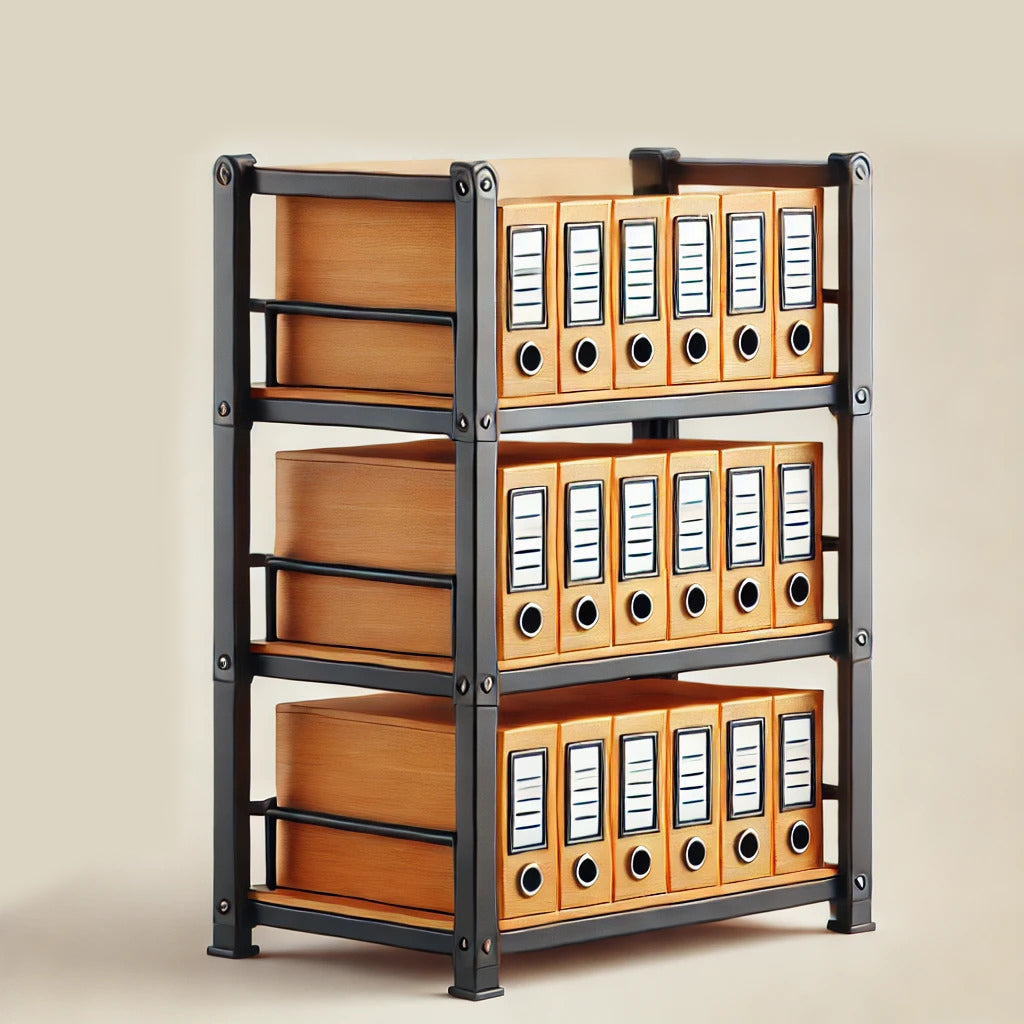 File Racks by MFI with metal frames